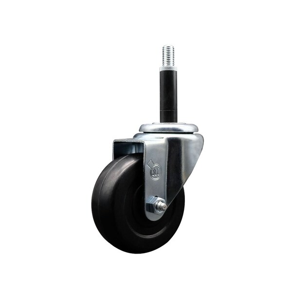 3.5'' Soft Rubber Wheel Swivel 3/4'' Expanding Stem Caster